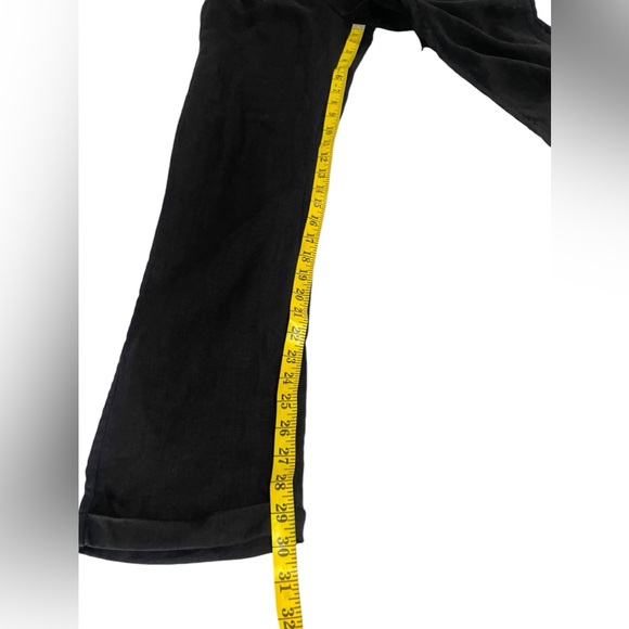 Tommy Hilfiger 100% Linen Black Pants Drawstring Pockets Pull on Women’s Size 2 - Picture 10 of 13